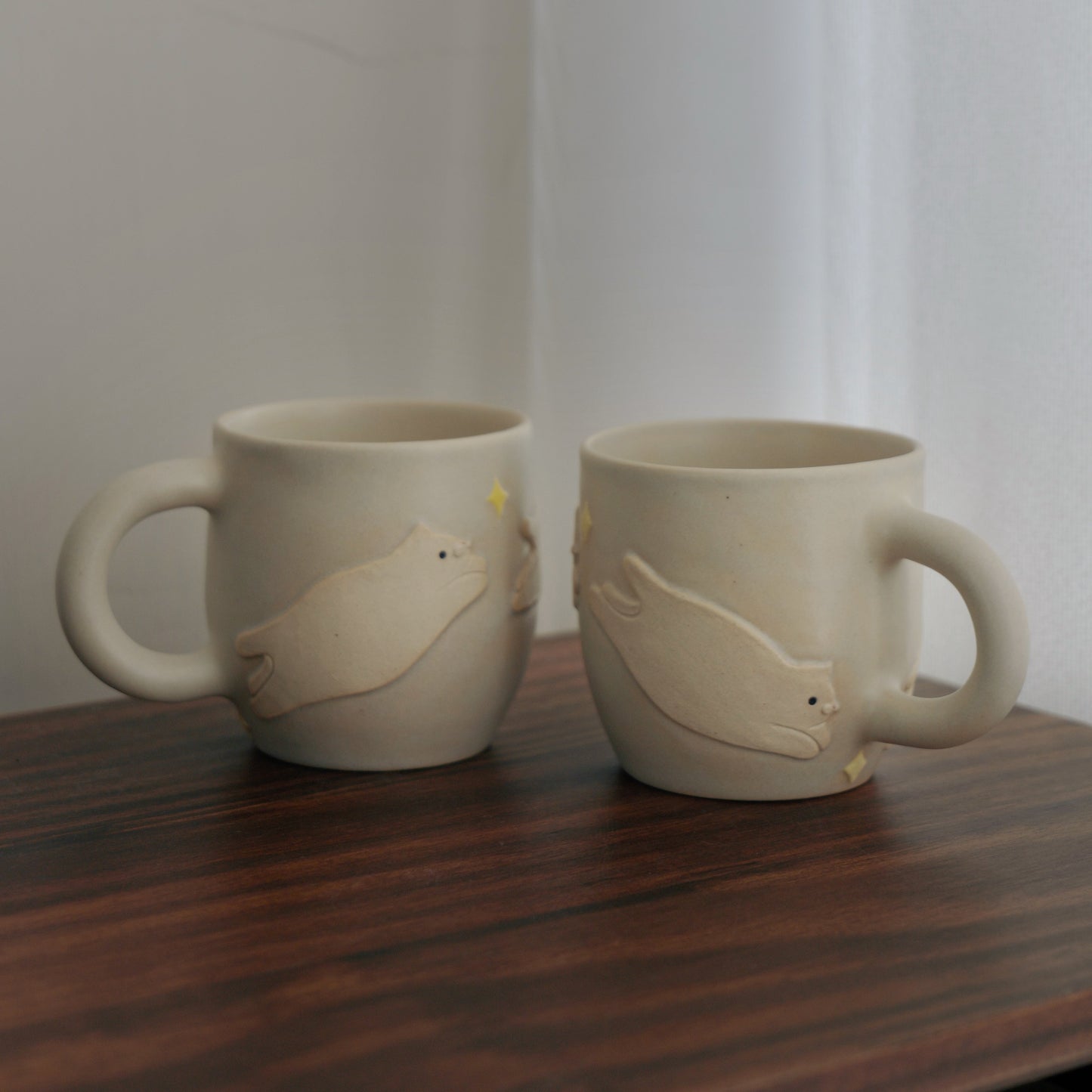 Meow Catching Star Cup - White