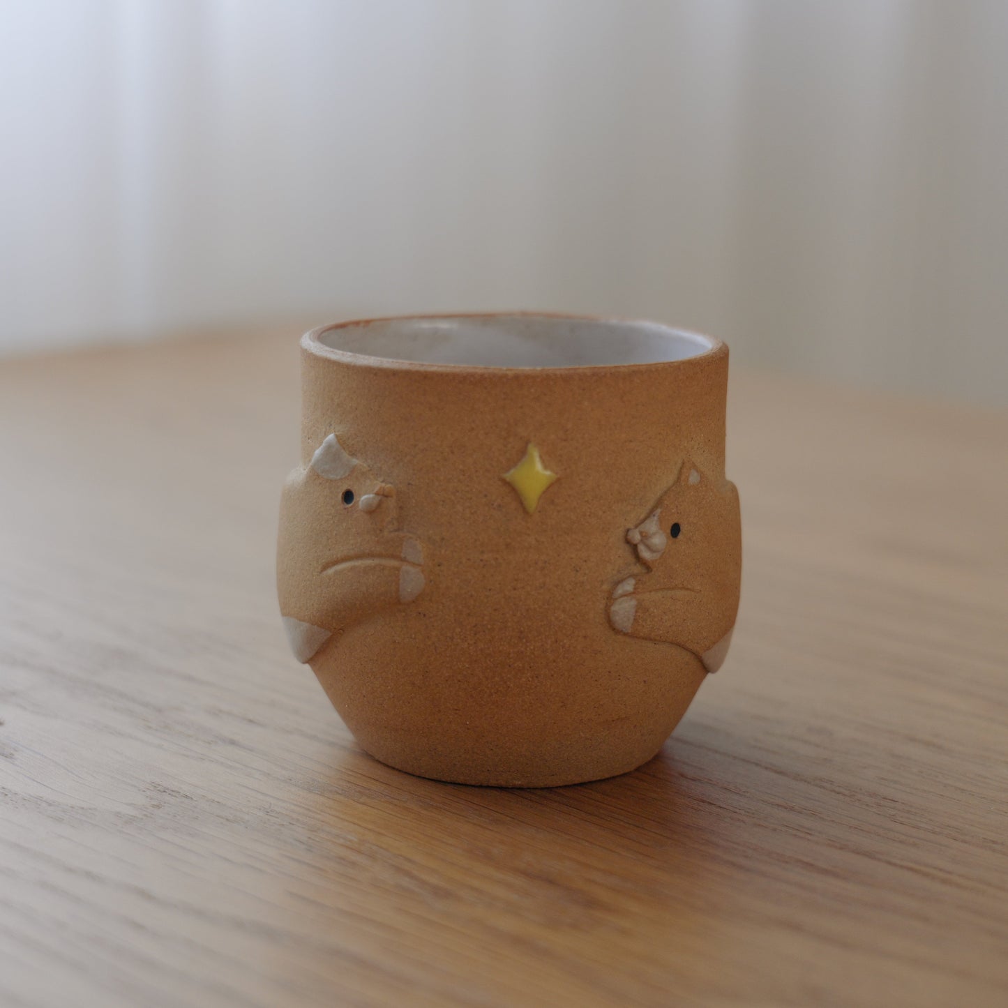 Cup | Little Meow Catching Star - Flecked