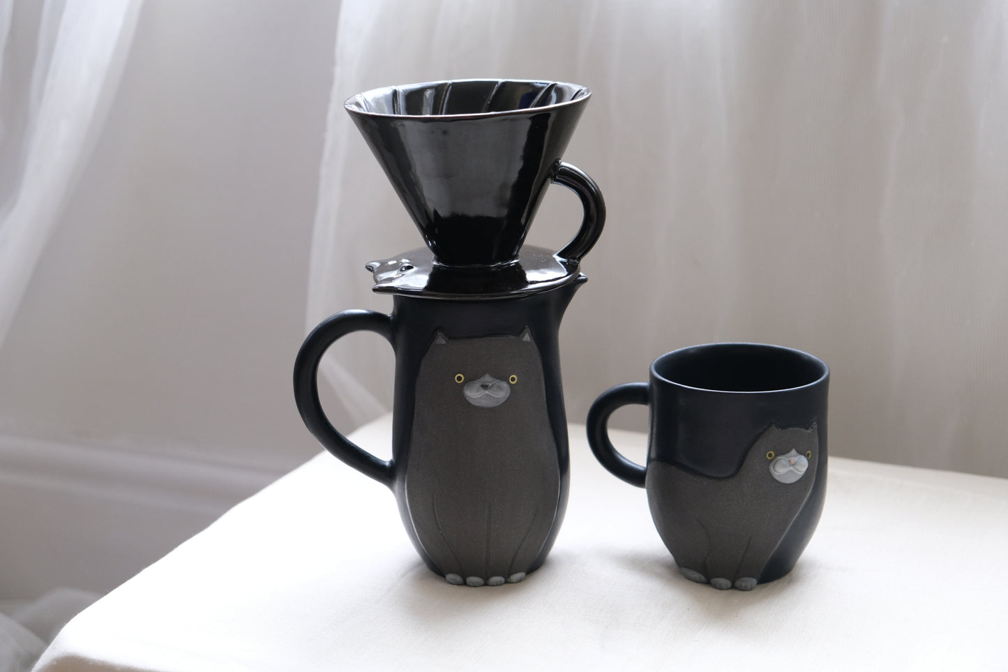 Meow Meow Coffee Dripper - Black