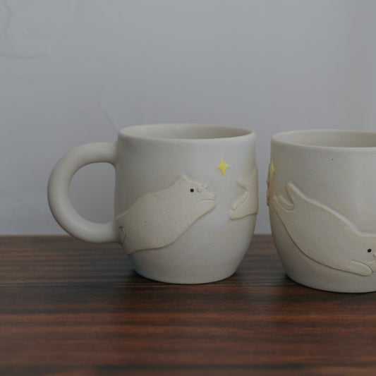 Meow Catching Star Cup - White