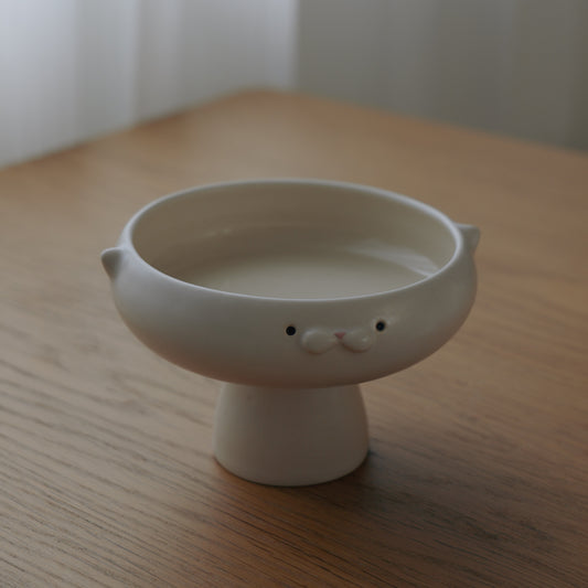 Meow Meow High Plate - White