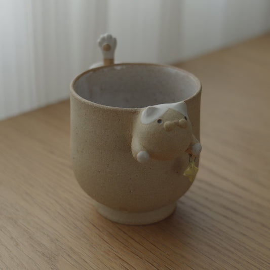 Cup | Meow holding a Star - Flecked