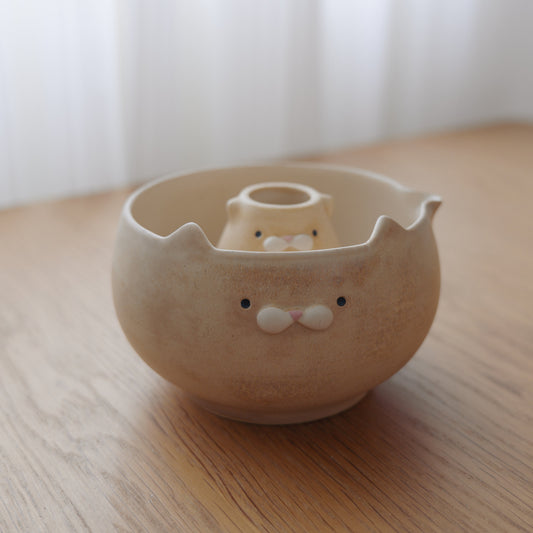 MeowCha Set - Cream