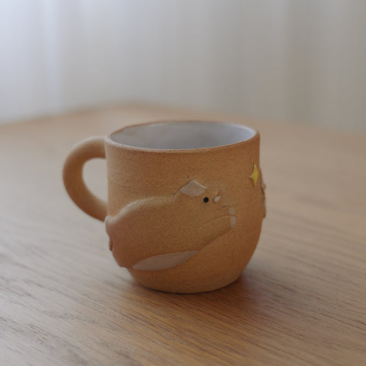 Cup | Little Meow Catching Star - Flecked