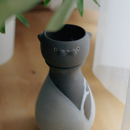 Black Meow Sake Set